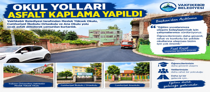 Okul Yolları Asfalt Kaplama Yapıldı