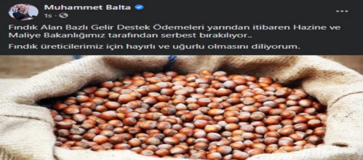 Vekil Balta Müjdeyi Verdi!