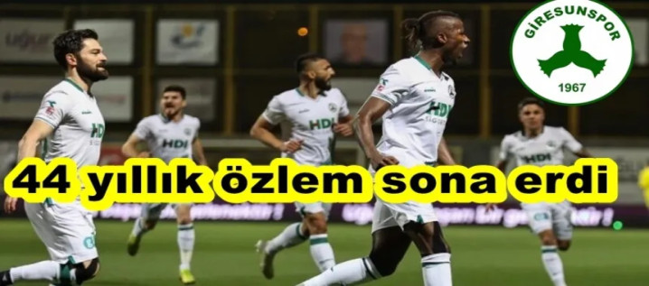 GZT Giresunspor Süper Lig'e yükseldi!